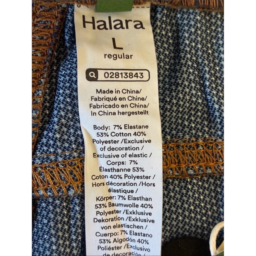 Halara Flex L Low Rise Drawstring Wide Leg Silver Shine Casual Sweatpants Jeans - Picture 12 of 12